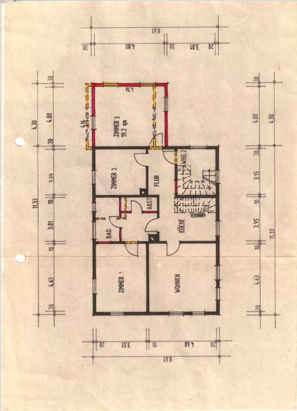 Grundriss OG_Wohnung 2 Zweifamilienhaus Forbach