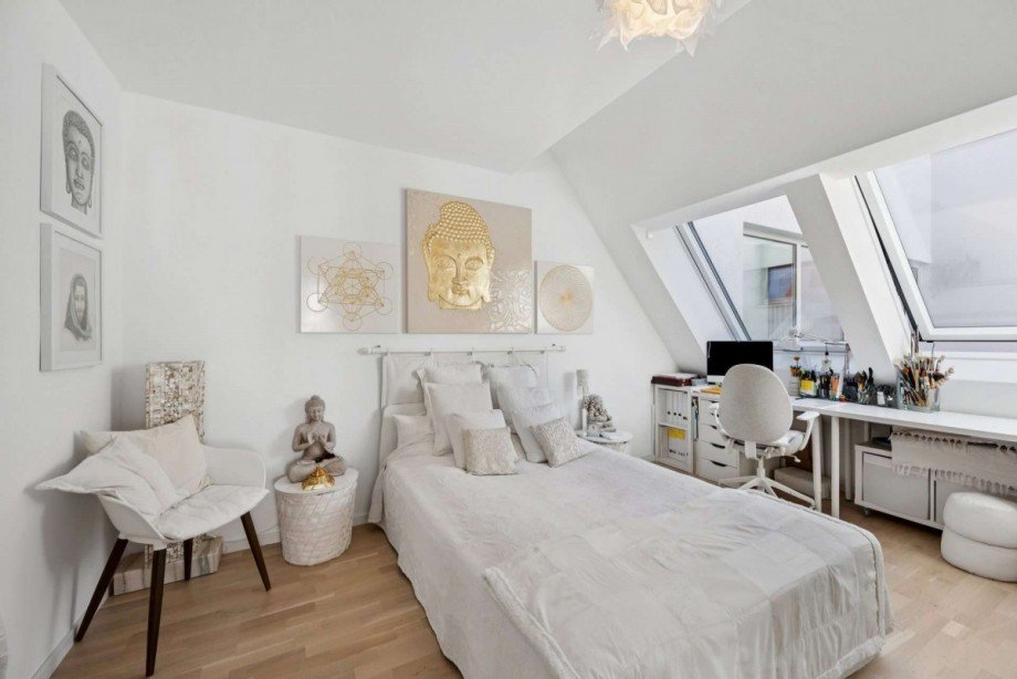 Schlafzimmer Dachgeschosswohnung Pleidelsheim