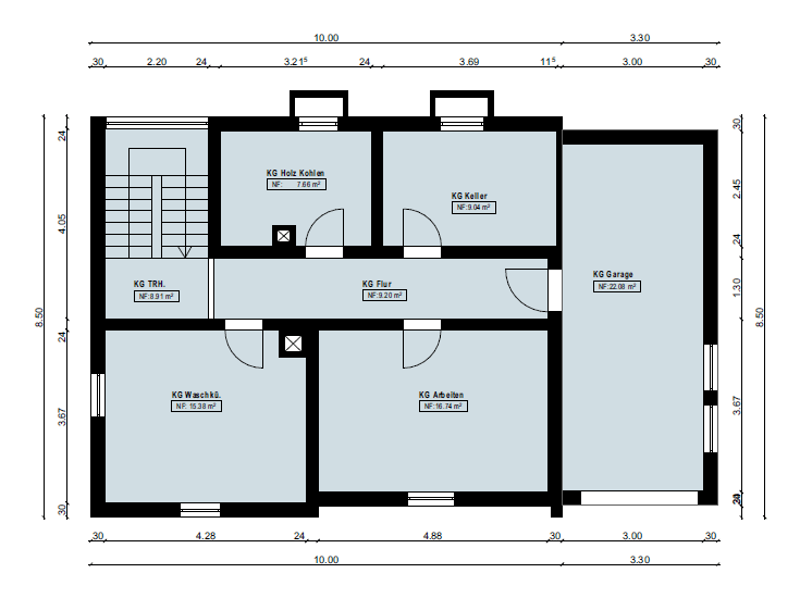 Grundriss KG Einfamilienhaus Forbach