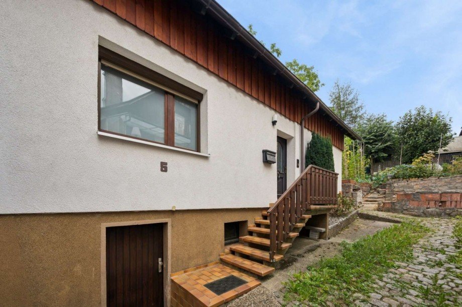 Au�enansicht Haupteingang Einfamilienhaus Forbach