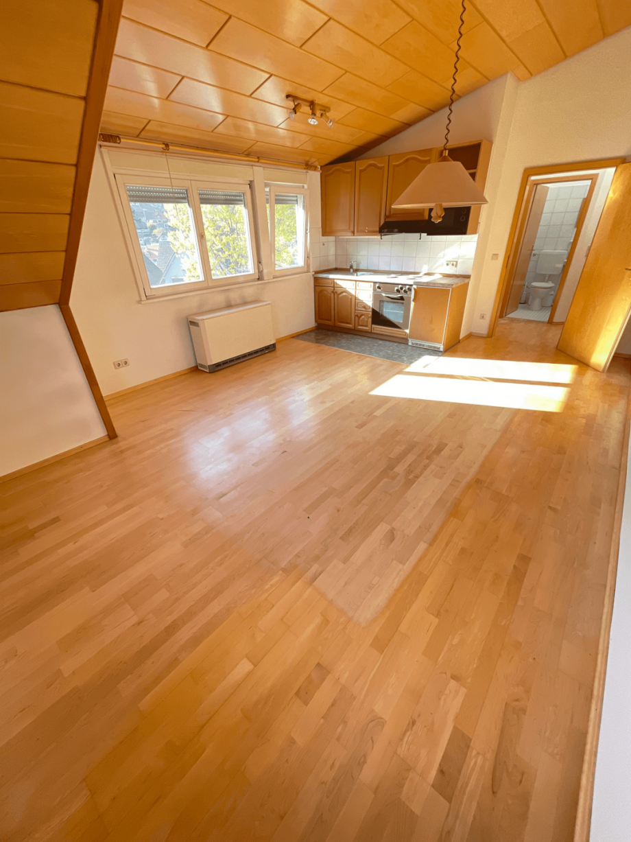 Wohnbereich mit Kochnische Etagenwohnung Forbach