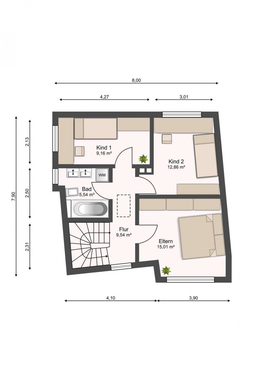 Grundriss OG Wohnung B�hl-Iggelheim