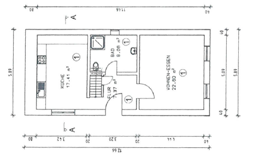 Grundriss EG Erdgeschosswohnung Dannstadt-Schauernheim
