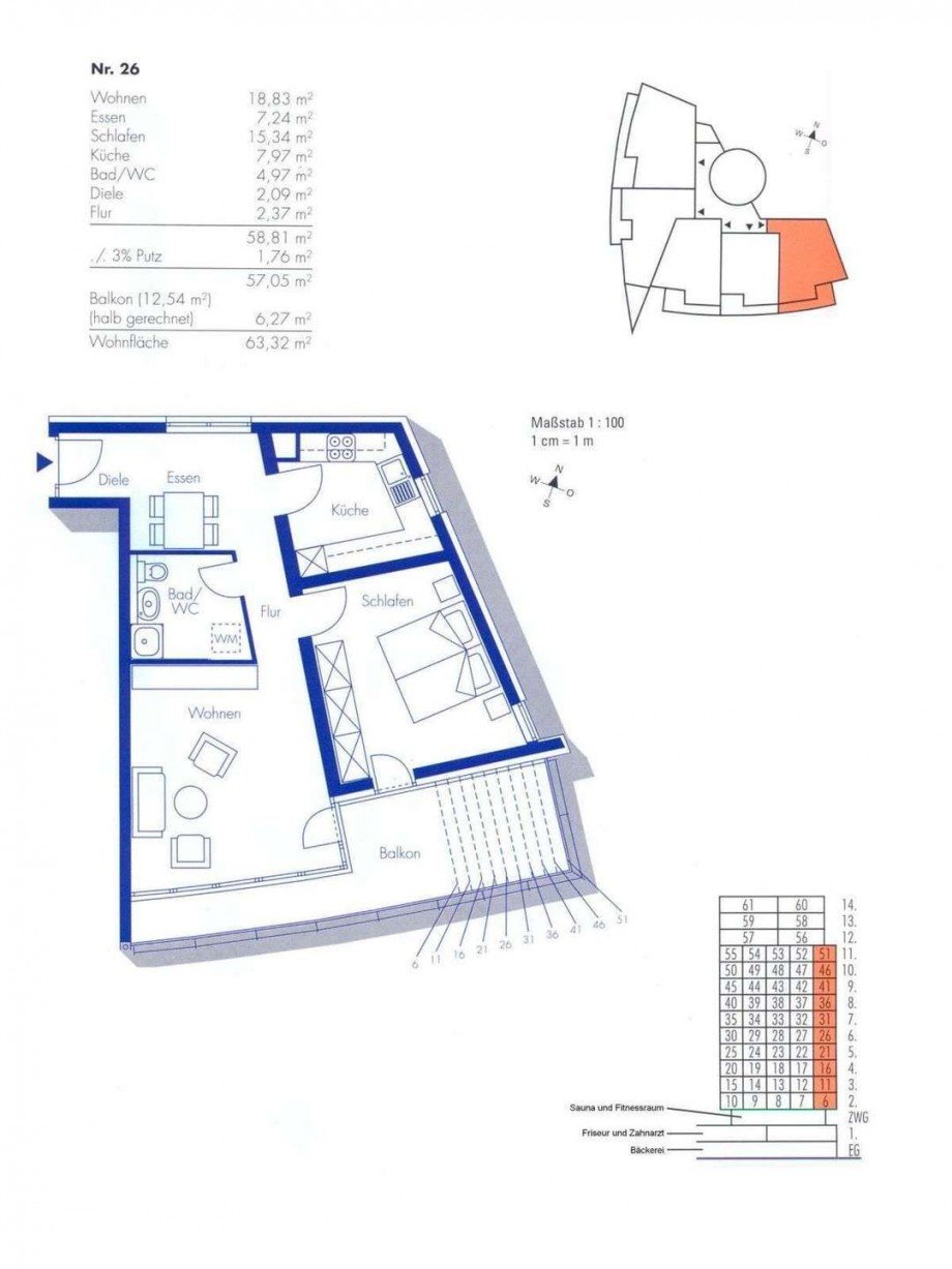 Grundriss Wohnung Stuttgart-Plieningen