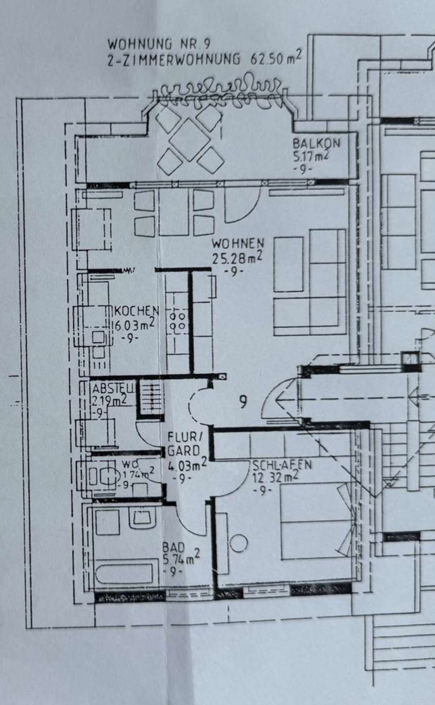 Grundriss Dachgeschosswohnung Waldkirch