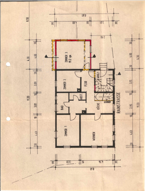 Grundriss EG_Wohnung 1 Zweifamilienhaus Forbach